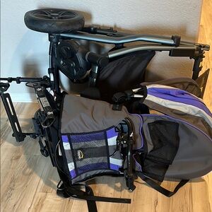 Zippie Voyager Purple and blue Gray Comfort Stroller Special Needs ready
